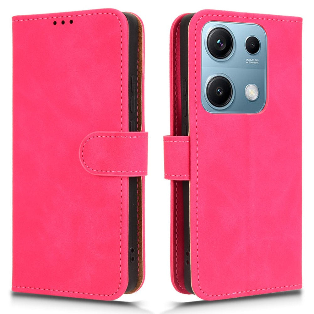 For Xiaomi Redmi Note 14S 4G Leather Case Skin Feel Anti Drop Wallet Flip Phone Cover