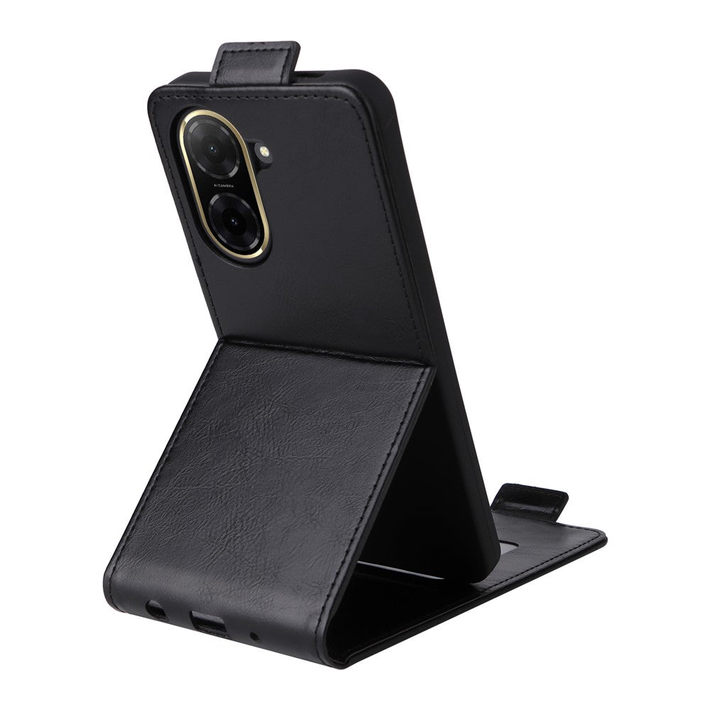 For Xiaomi Redmi A5 NFC (EU) (173.45mm) Stand Case Magnetic Clasp Vertical Flip Leather Phone Cover with Card Holder