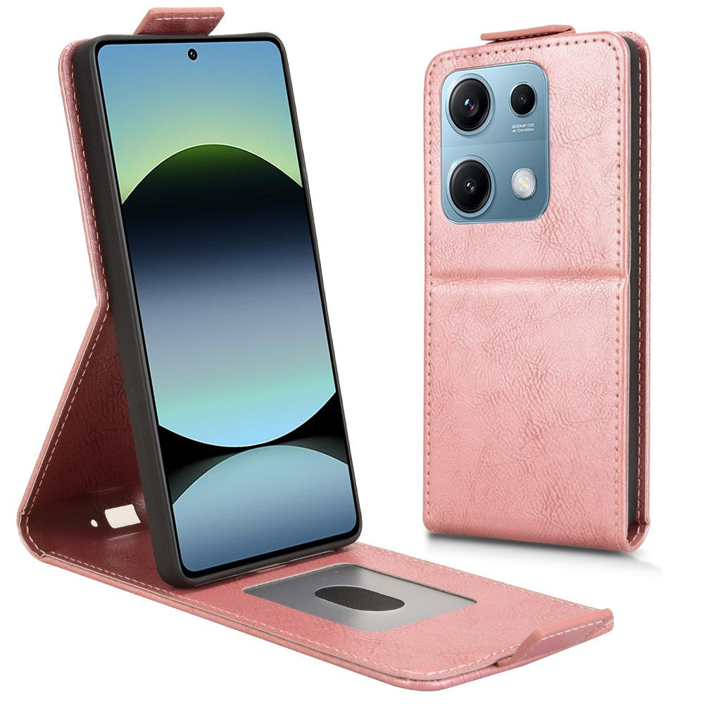For Xiaomi Redmi Note 14S 4G Stand Case Magnetic Clasp Vertical Flip Leather Phone Cover with Card Holder