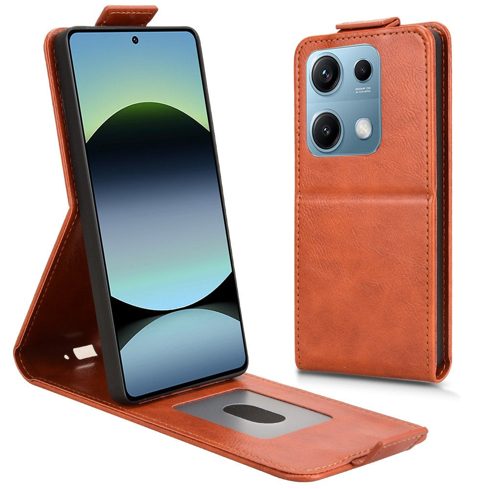 For Xiaomi Redmi Note 14S 4G Stand Case Magnetic Clasp Vertical Flip Leather Phone Cover with Card Holder