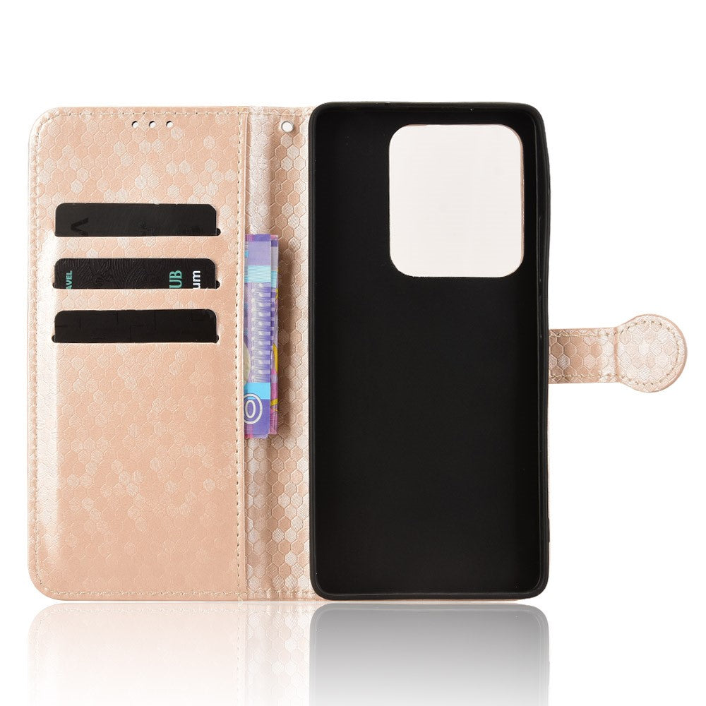 For Xiaomi Redmi Note 14S 4G Wallet Case Dot Pattern Imprint PU Leather Phone Cover