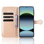 For Xiaomi Redmi Note 14S 4G Wallet Case Dot Pattern Imprint PU Leather Phone Cover