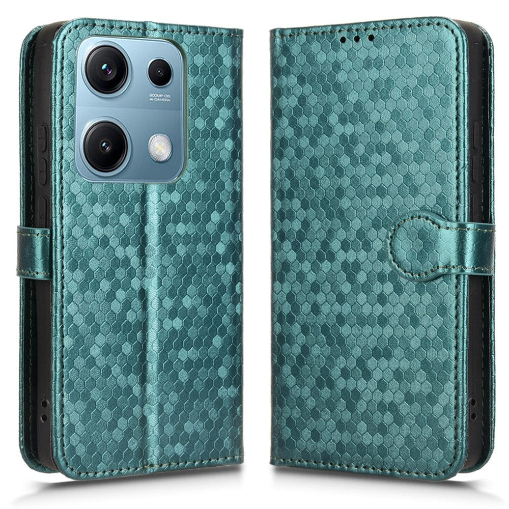 For Xiaomi Redmi Note 14S 4G Wallet Case Dot Pattern Imprint PU Leather Phone Cover
