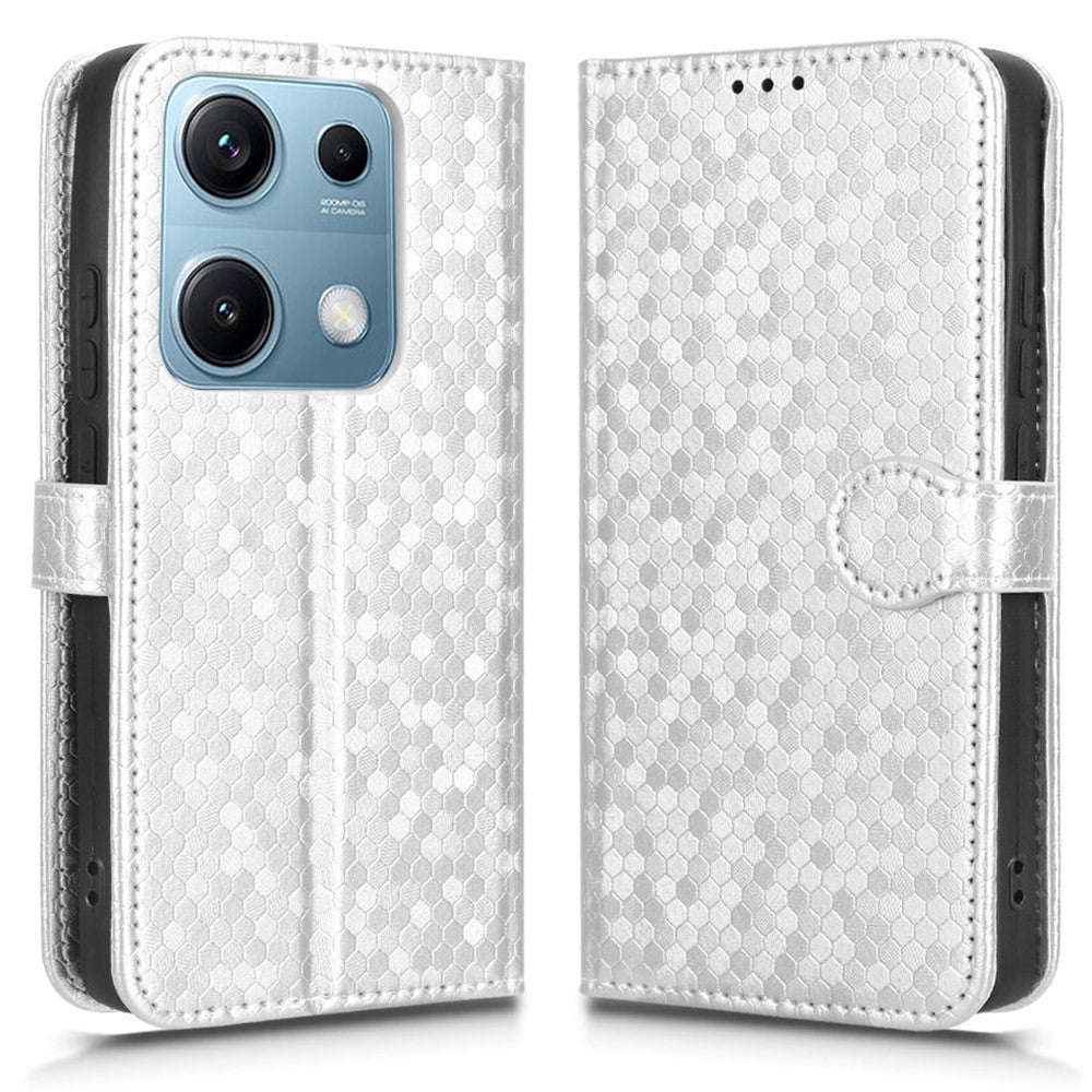 For Xiaomi Redmi Note 14S 4G Wallet Case Dot Pattern Imprint PU Leather Phone Cover