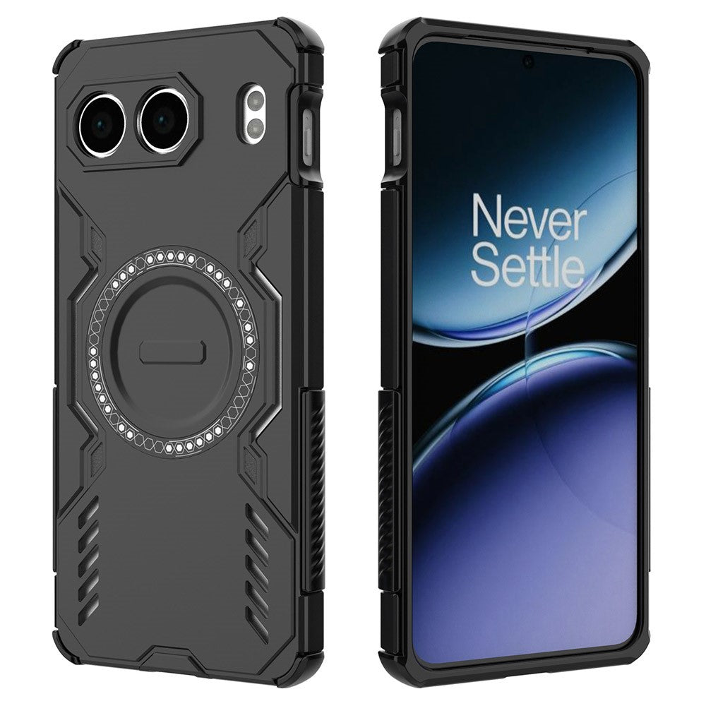 For OnePlus Nord 4 Magnetic Case Butterfly Armor Hollow Heat Dissipation PC + TPU Phone Cover