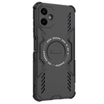 For Samsung Galaxy A06 4G Magnetic Case Butterfly Armor Hollow Heat Dissipation PC + TPU Phone Cover