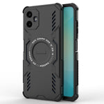 For Samsung Galaxy A06 4G Magnetic Case Butterfly Armor Hollow Heat Dissipation PC + TPU Phone Cover