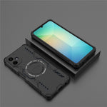 For Samsung Galaxy A06 4G Magnetic Case Butterfly Armor Hollow Heat Dissipation PC + TPU Phone Cover