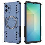 For Samsung Galaxy A06 4G Magnetic Case Butterfly Armor Hollow Heat Dissipation PC + TPU Phone Cover