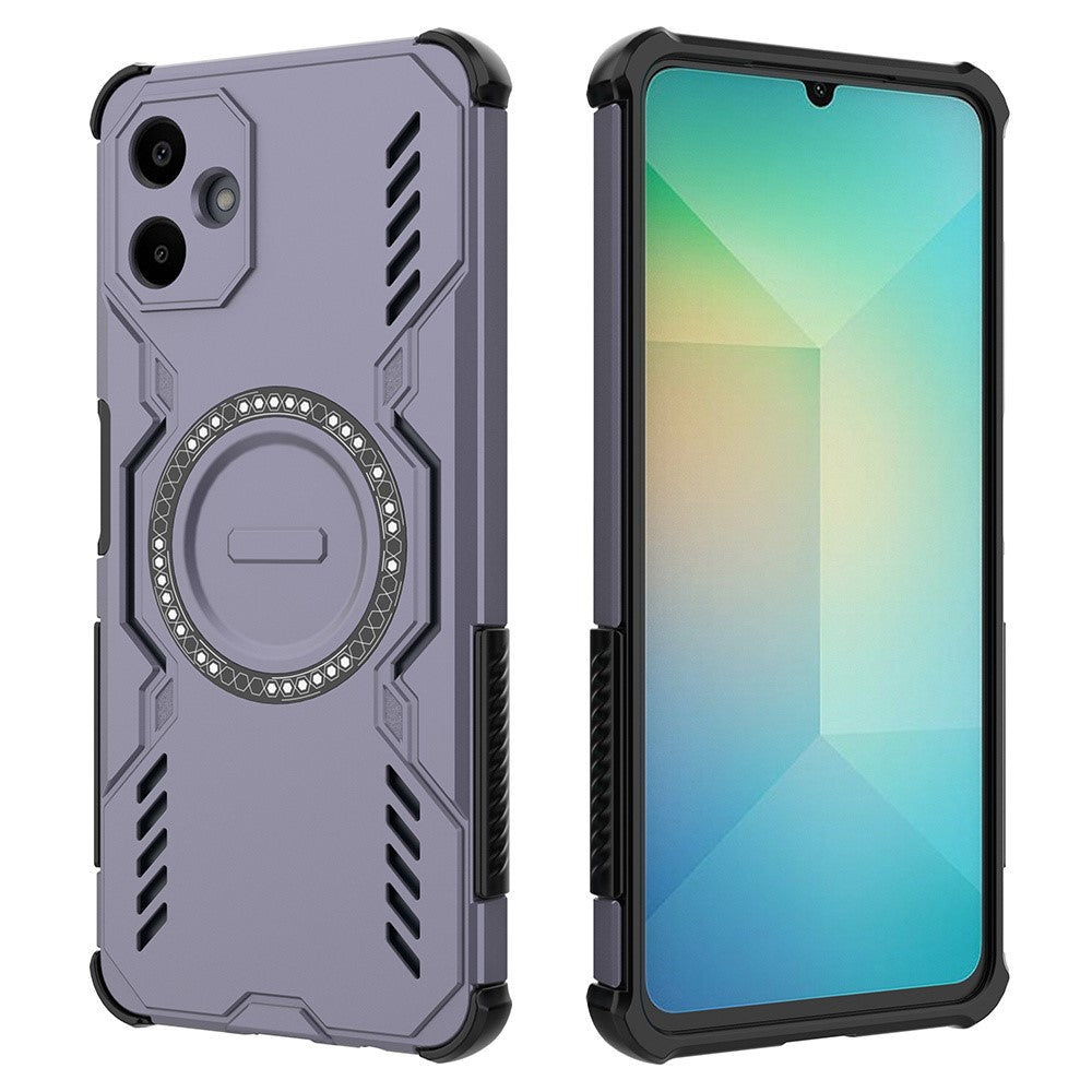 Samsung Galaxy A06 4G Magnetiskt Skal Butterfly Armor Hollow Värmeavledande PC + TPU mobilskal