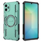 For Samsung Galaxy A06 4G Magnetic Case Butterfly Armor Hollow Heat Dissipation PC + TPU Phone Cover