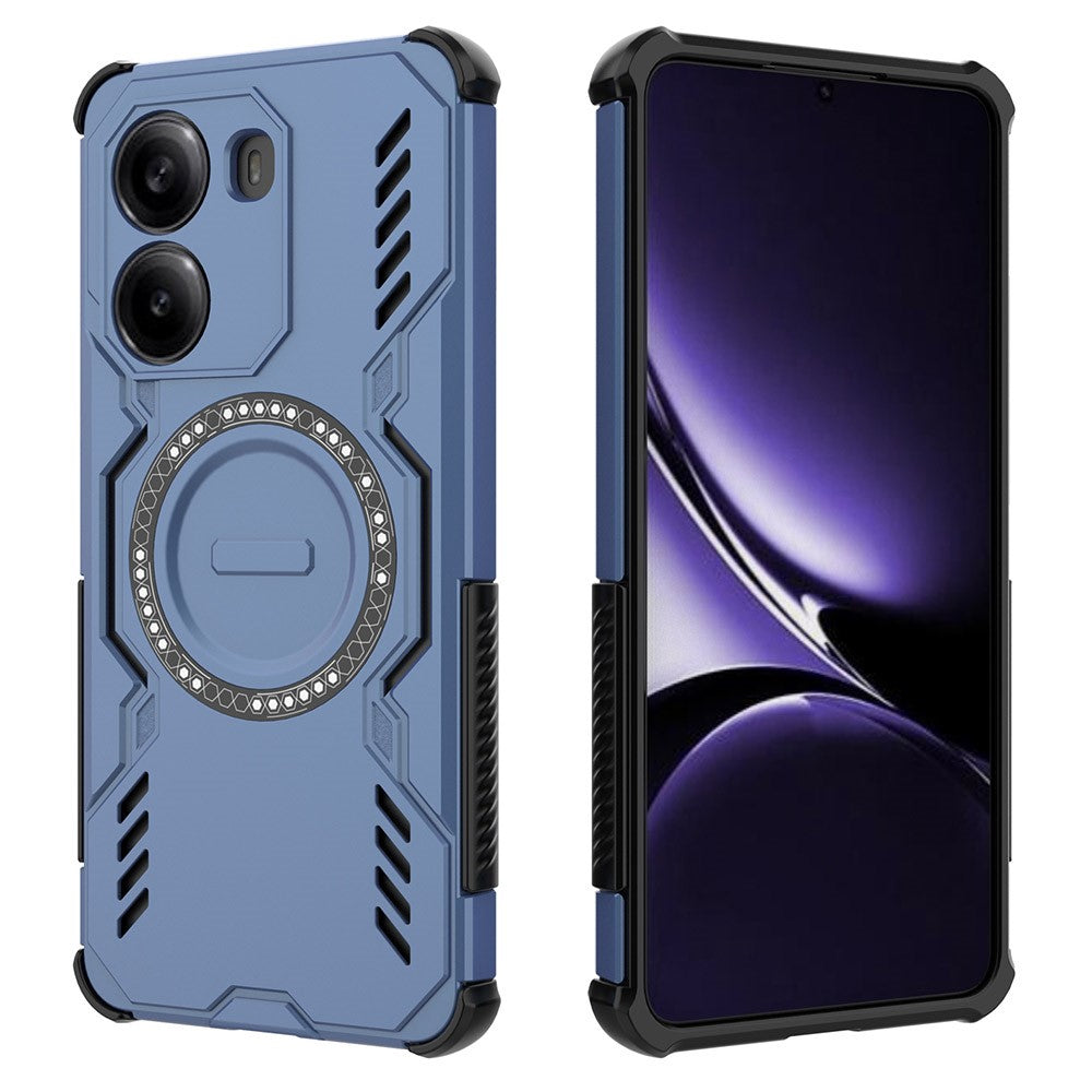 Magnetisk Butterfly Armor-hårdskal med värmeavledning i hålmönster av PC + TPU för Xiaomi Poco X7 Pro 5G / Redmi Turbo 4 5G