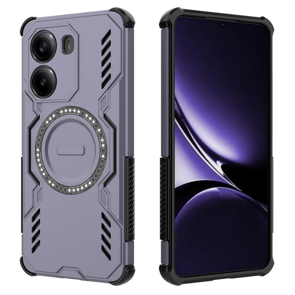 Magnetisk Butterfly Armor-hårdskal med värmeavledning i hålmönster av PC + TPU för Xiaomi Poco X7 Pro 5G / Redmi Turbo 4 5G