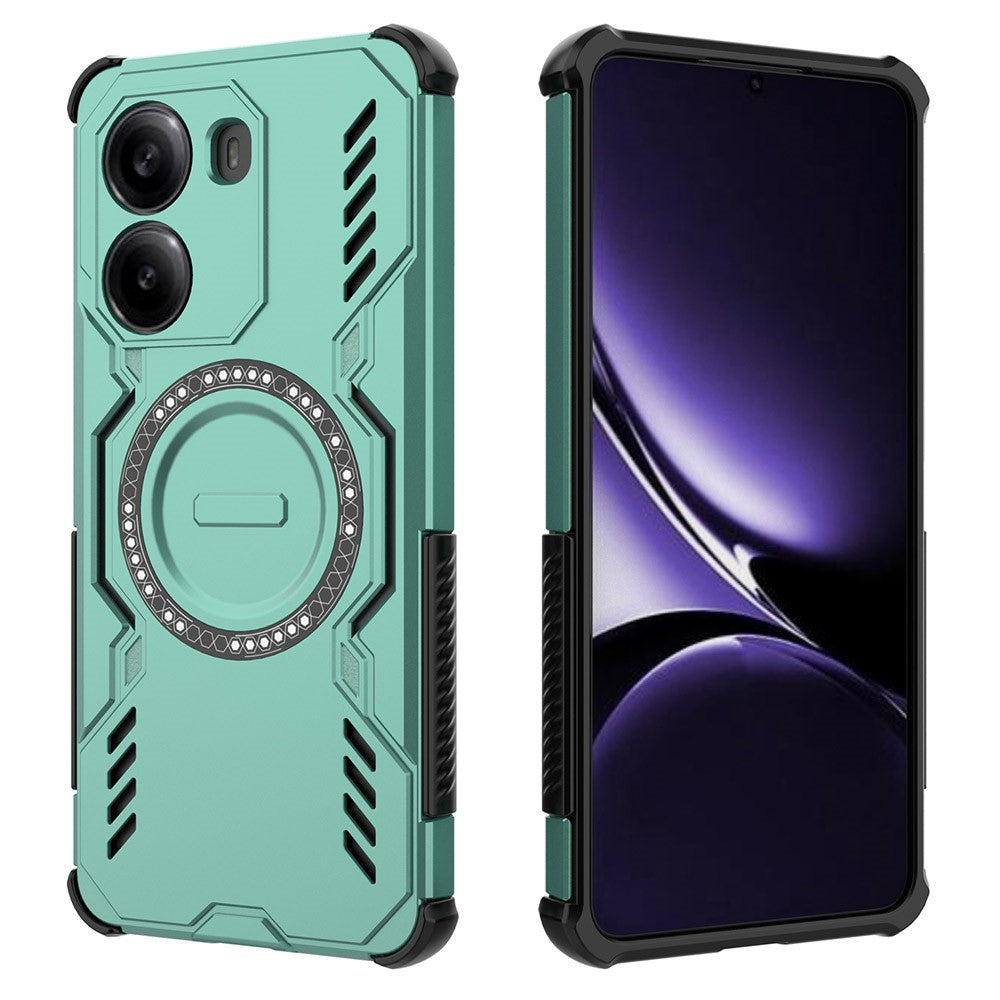 Magnetisk Butterfly Armor-hårdskal med värmeavledning i hålmönster av PC + TPU för Xiaomi Poco X7 Pro 5G / Redmi Turbo 4 5G