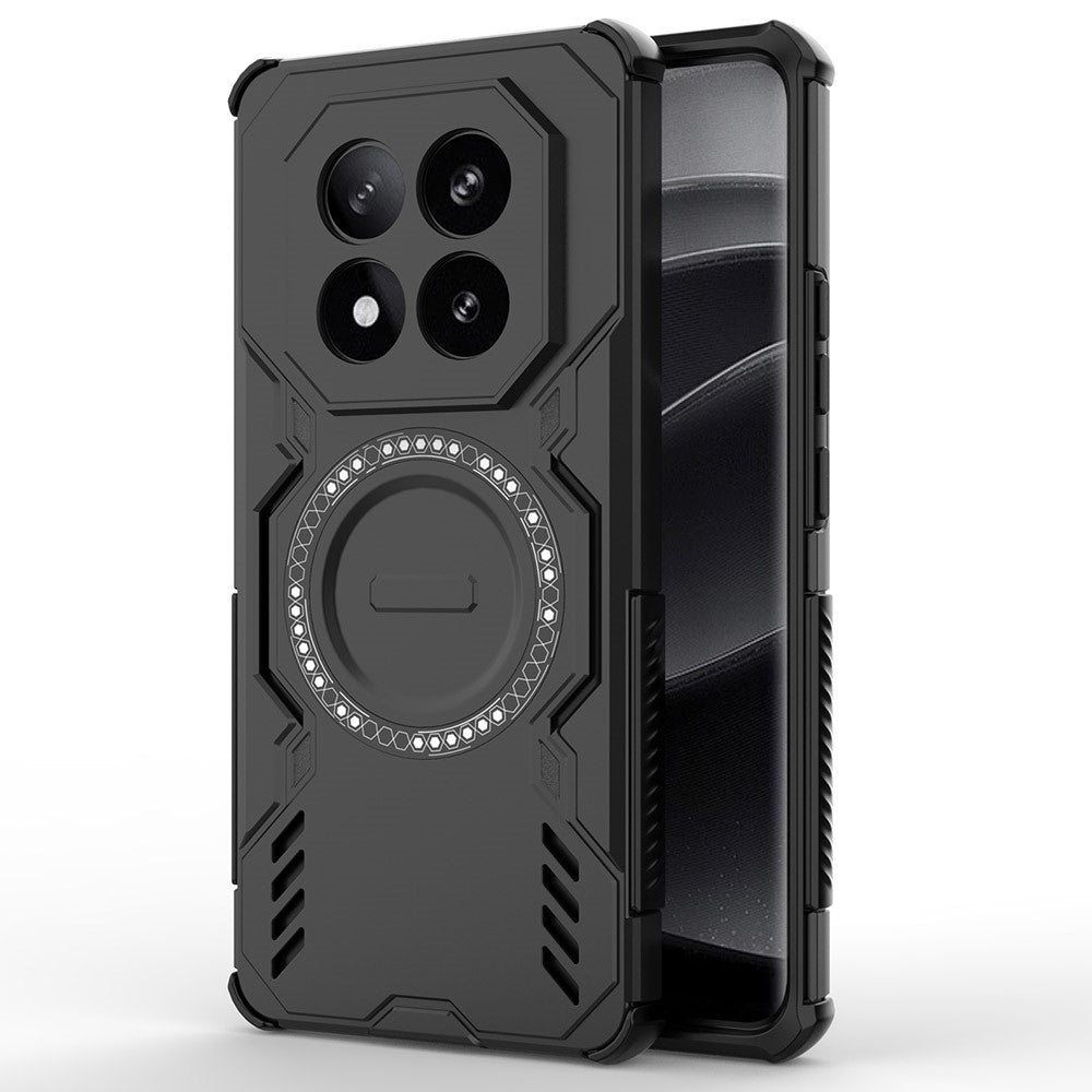 Xiaomi Redmi Note 14 Pro+ 5G magnetisk Butterfly Armor-cover, varmeafledende mobilcover i PC + TPU