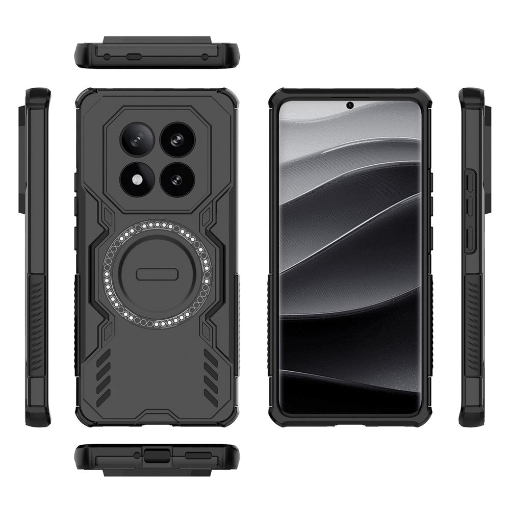 Xiaomi Redmi Note 14 Pro+ 5G magnetisk Butterfly Armor-cover, varmeafledende mobilcover i PC + TPU