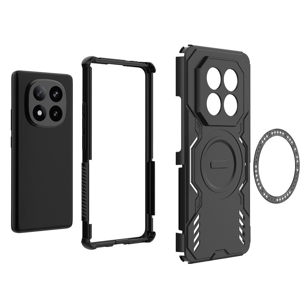 Xiaomi Redmi Note 14 Pro+ 5G magnetisk Butterfly Armor-cover, varmeafledende mobilcover i PC + TPU