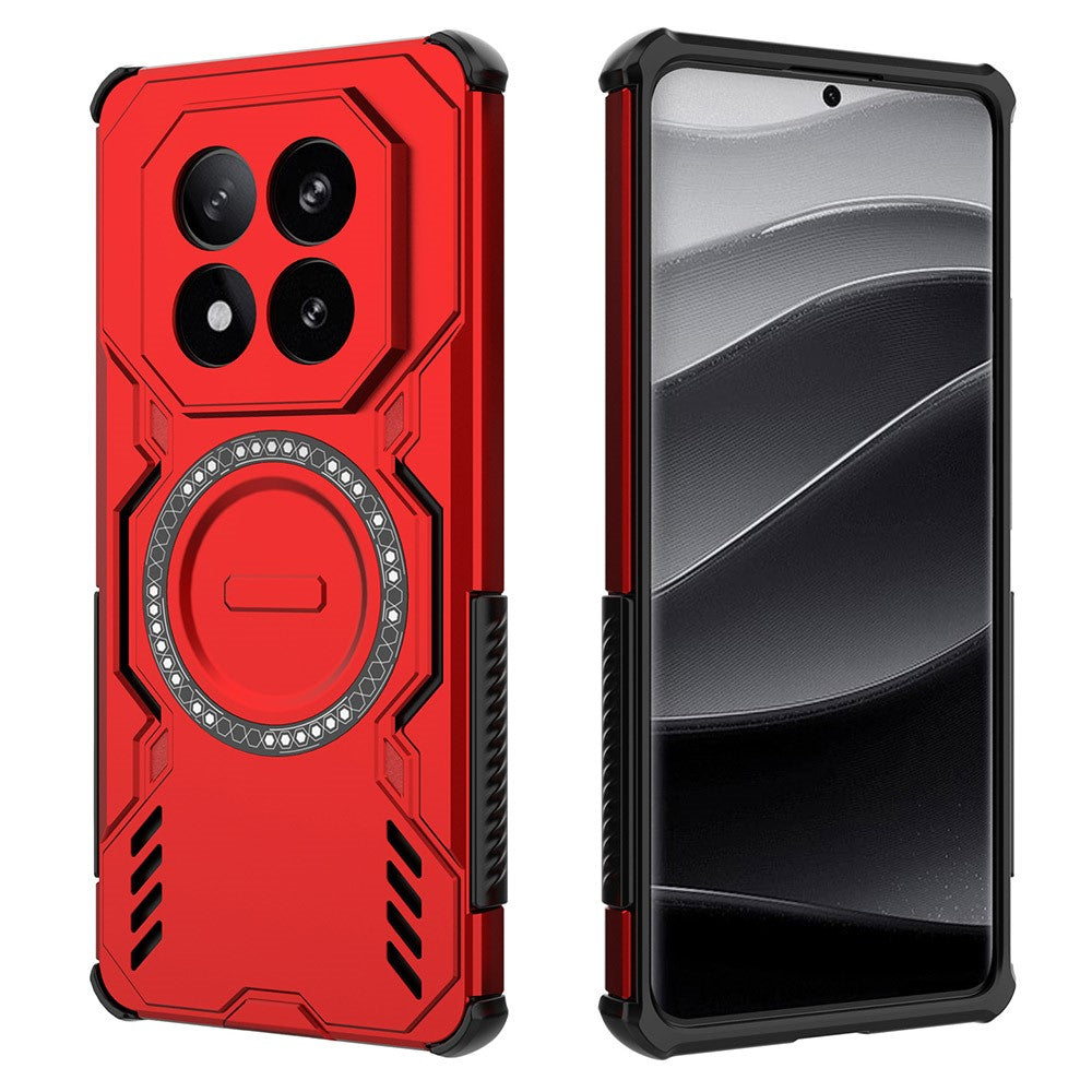 Xiaomi Redmi Note 14 Pro+ 5G magnetisk Butterfly Armor-cover, varmeafledende mobilcover i PC + TPU