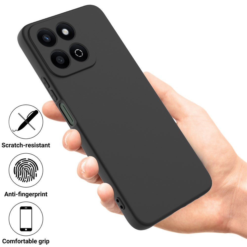 For Honor X6b 5G  /  Play 60 Plus 5G Liquid Silicone Case Phone Back Cover with Hand Strap