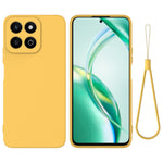 For Honor X6b 5G  /  Play 60 Plus 5G Liquid Silicone Case Phone Back Cover with Hand Strap