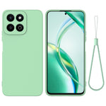 For Honor X6b 5G  /  Play 60 Plus 5G Liquid Silicone Case Phone Back Cover with Hand Strap