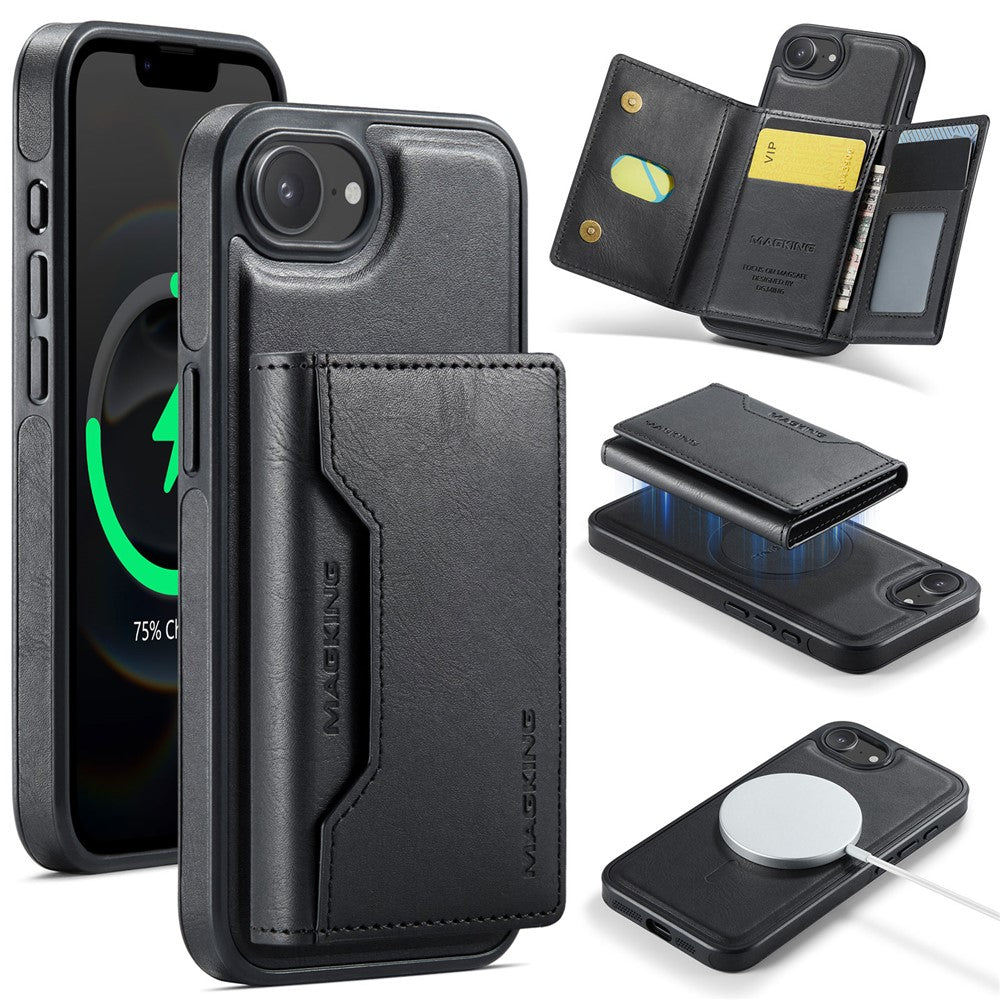 MAGKING K2-serien til iPhone 17e / 16e cover, kompatibel med MagSafe PC + TPU + PU telefoncover