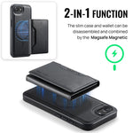MAGKING K2-serien til iPhone 17e / 16e cover, kompatibel med MagSafe PC + TPU + PU telefoncover