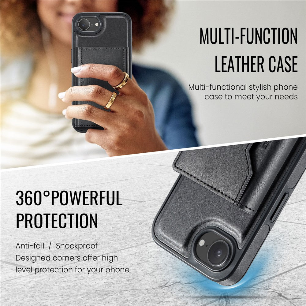MAGKING K2-serien til iPhone 17e / 16e cover, kompatibel med MagSafe PC + TPU + PU telefoncover