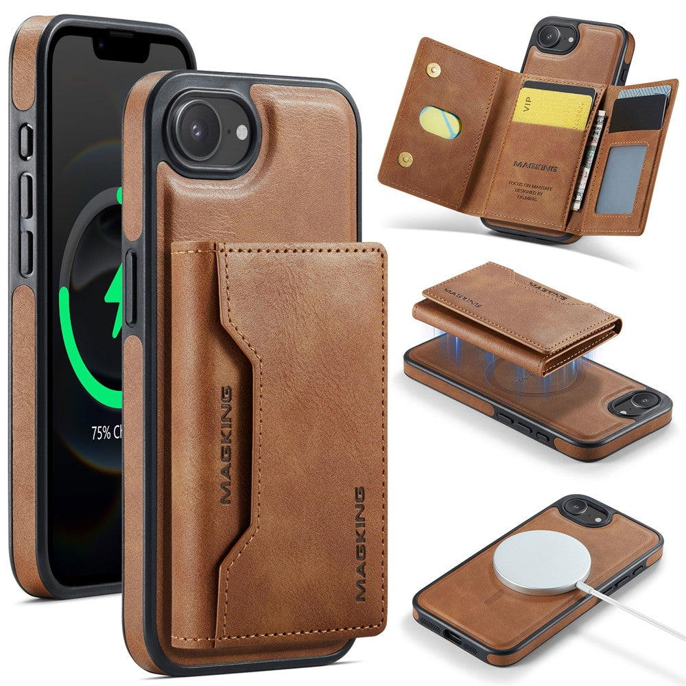 MAGKING K2-serien til iPhone 17e / 16e cover, kompatibel med MagSafe PC + TPU + PU telefoncover