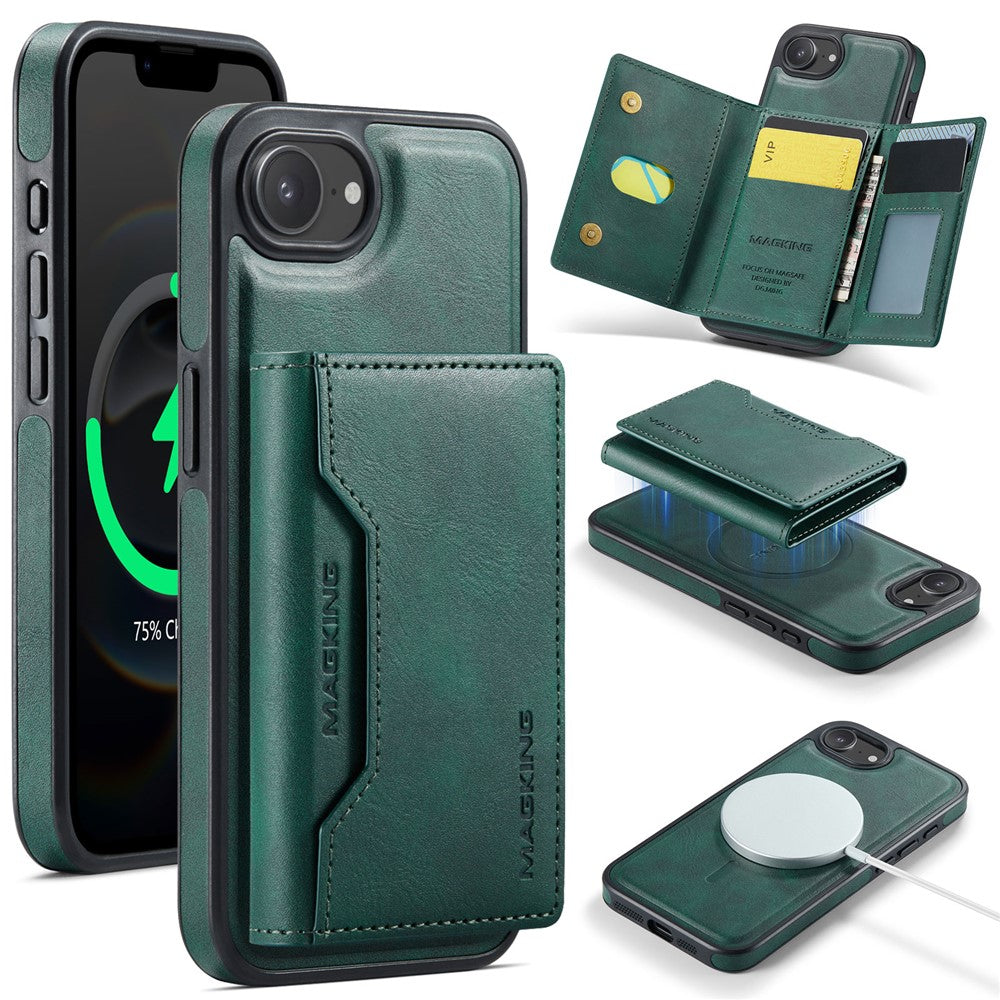 MAGKING K2-serien til iPhone 17e / 16e cover, kompatibel med MagSafe PC + TPU + PU telefoncover