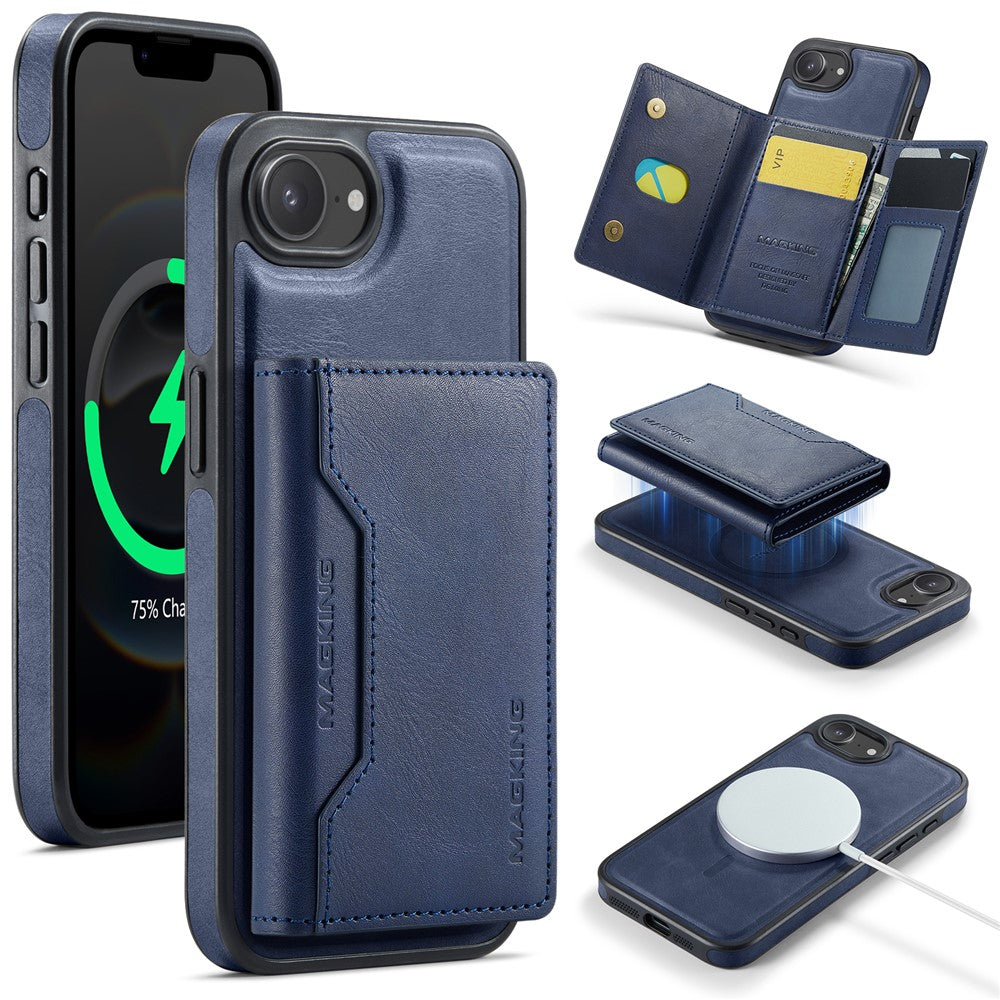 MAGKING K2-serien til iPhone 17e / 16e cover, kompatibel med MagSafe PC + TPU + PU telefoncover