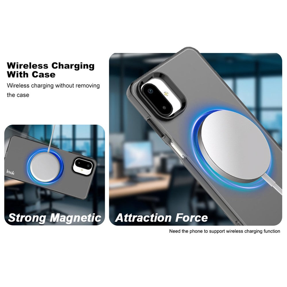 IMAK til Samsung Galaxy F06 5G / M06 5G Magnetisk Etui PC + TPU Beskyttende Telefonbagcover