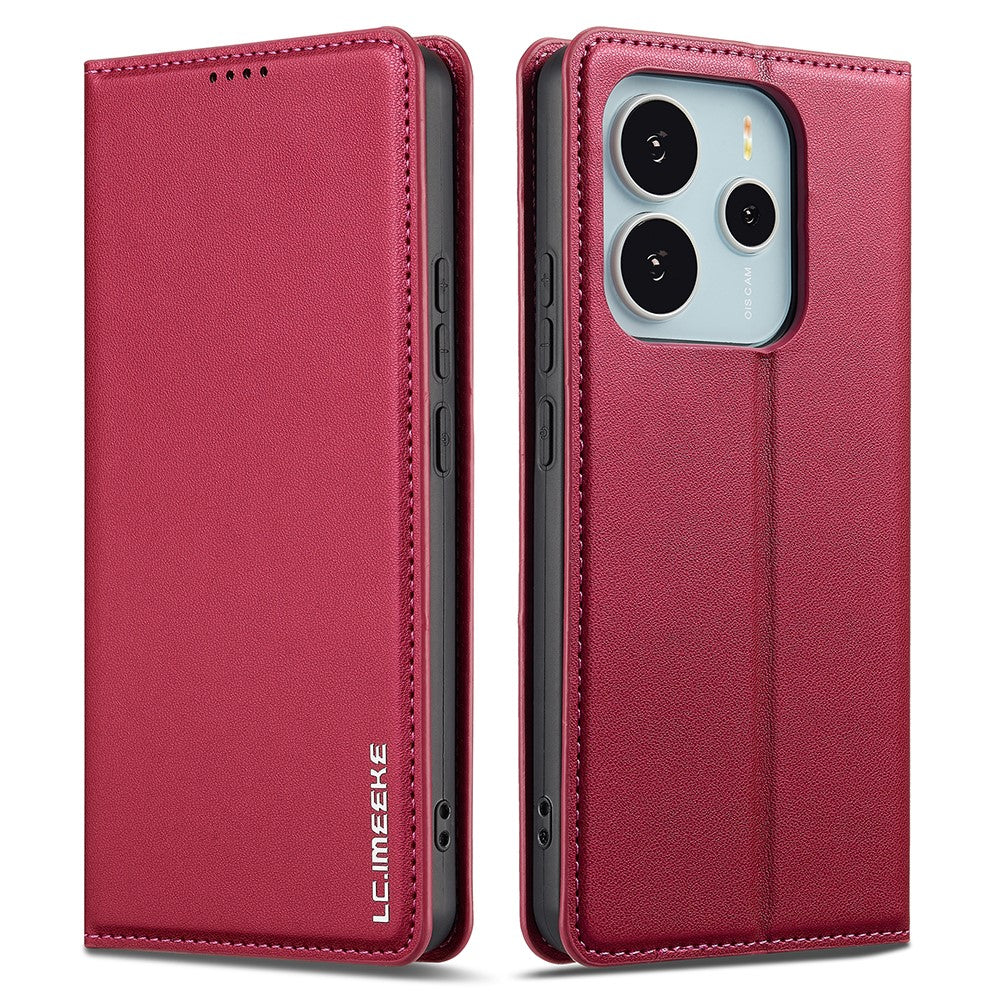 LC.IMEEKE L1 Series for Xiaomi Redmi Note 14 4G (164.84mm) Case PU Leather Wallet Stand Protective Phone Cover