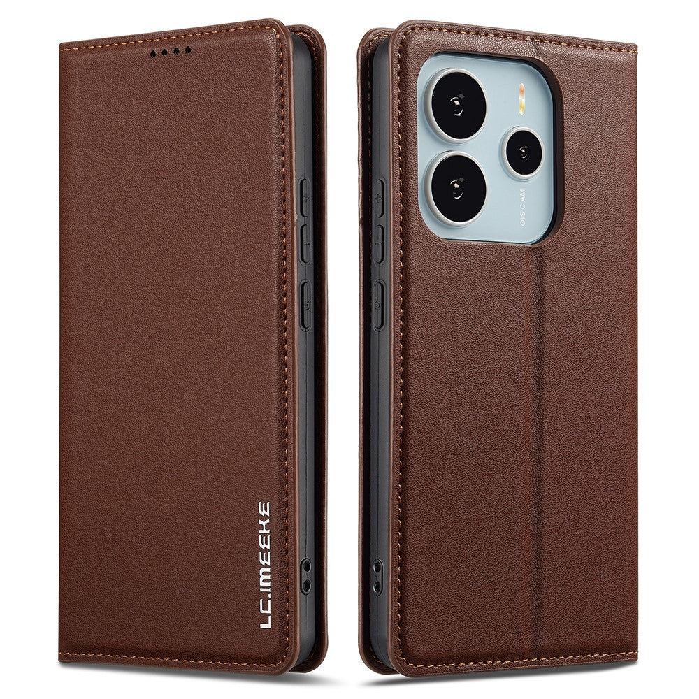 LC.IMEEKE L1 Series for Xiaomi Redmi Note 14 4G (164.84mm) Case PU Leather Wallet Stand Protective Phone Cover