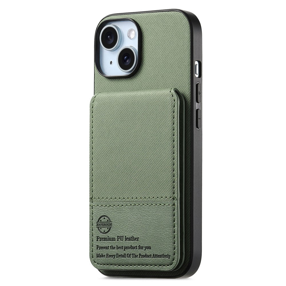 For iPhone 13 6.1 inch Case Cloth Texture Leather + PC + TPU RFID Blocking Phone Cover with Card Holder