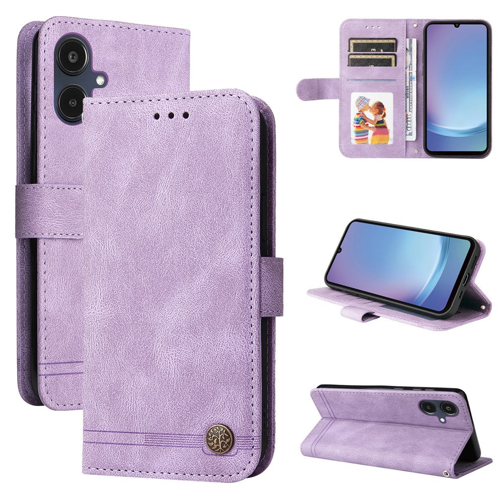 For Samsung Galaxy A25e Leather Wallet Cases Skin Touch Phone Cover Stand with Strap