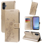 For Samsung Galaxy A25e Leather Case Butterfly Floral Imprint Wallet Stand Cover
