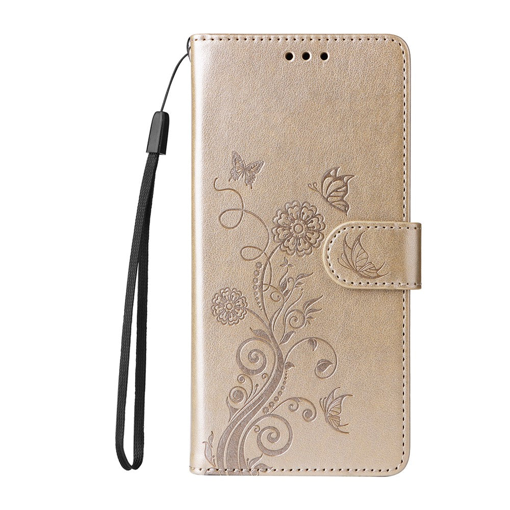 For Samsung Galaxy A25e Leather Case Butterfly Floral Imprint Wallet Stand Cover