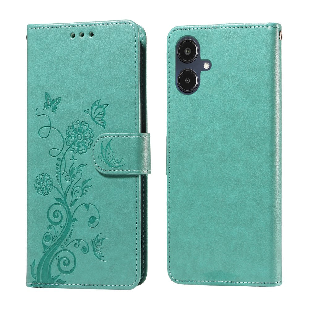 For Samsung Galaxy A25e Leather Case Butterfly Floral Imprint Wallet Stand Cover