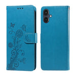For Samsung Galaxy A25e Leather Case Butterfly Floral Imprint Wallet Stand Cover