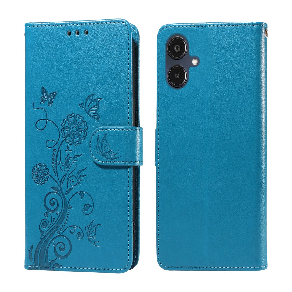 For Samsung Galaxy A25e Leather Case Butterfly Floral Imprint Wallet Stand Cover