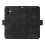 For Samsung Galaxy A25e Leather Cases Wallet Rhombus Imprinted Phone Cover Stand with Strap