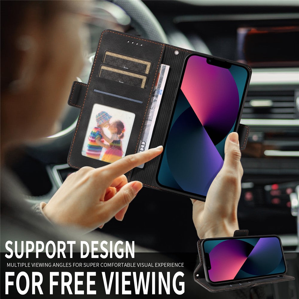 For Samsung Galaxy A25e Leather Cases Wallet Rhombus Imprinted Phone Cover Stand with Strap
