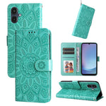 For Samsung Galaxy A25e Case Sunflower Imprint Leather Wallet Phone Cover