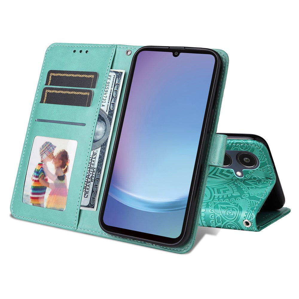 For Samsung Galaxy A25e Case Sunflower Imprint Leather Wallet Phone Cover