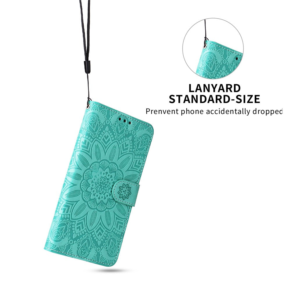 For Samsung Galaxy A25e Case Sunflower Imprint Leather Wallet Phone Cover