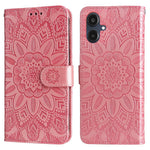 For Samsung Galaxy A25e Case Sunflower Imprint Leather Wallet Phone Cover
