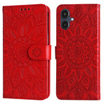 For Samsung Galaxy A25e Case Sunflower Imprint Leather Wallet Phone Cover