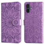 For Samsung Galaxy A25e Case Sunflower Imprint Leather Wallet Phone Cover