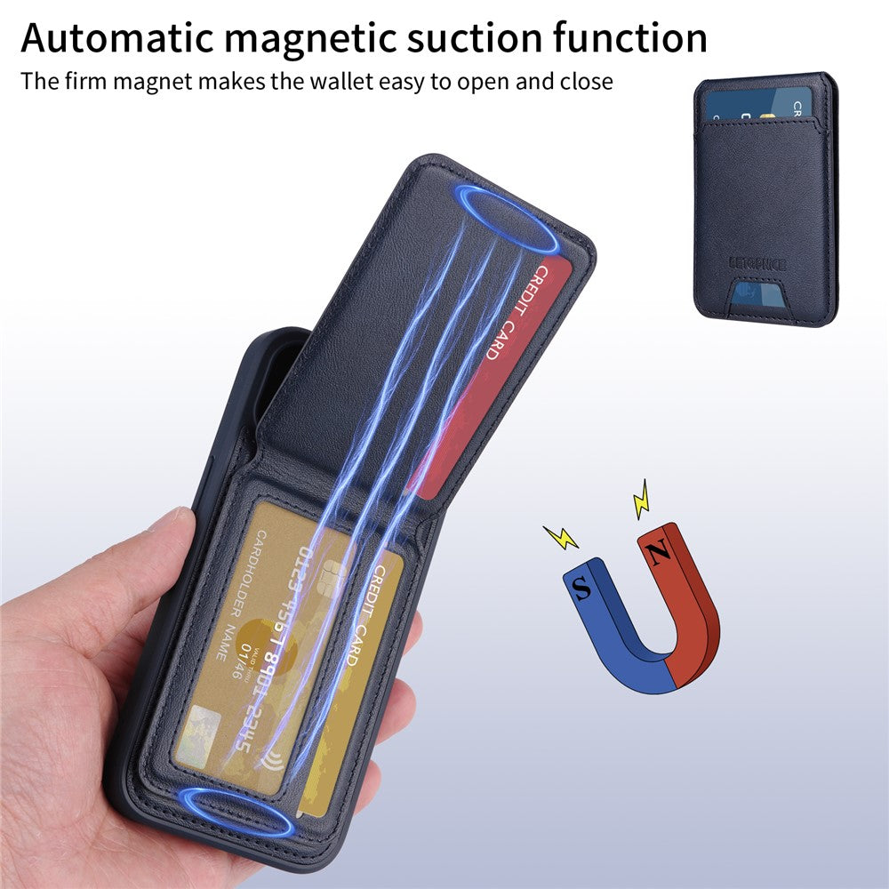 BETOPNICE For iPhone 11 Pro Max Magnetic Case  RFID Blocking Leather Phone Back Cover with Detachable Card Bag